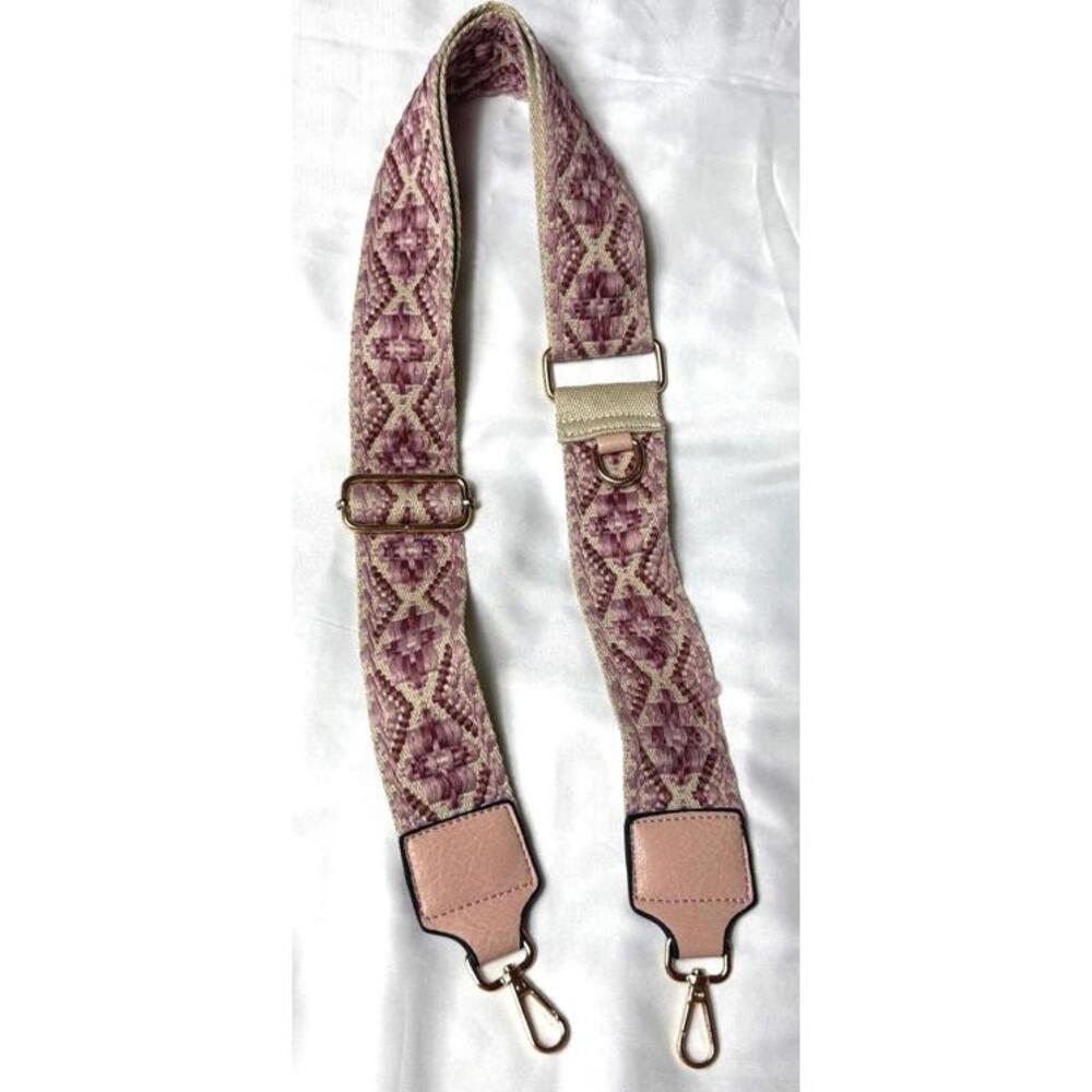 Adjustable Pink Woven Strap Shoulder Strap for Bags
